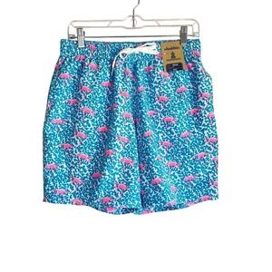 Chubbies Mens Swim Trunks Medium 7" Inseam Domingos are for Flamingos